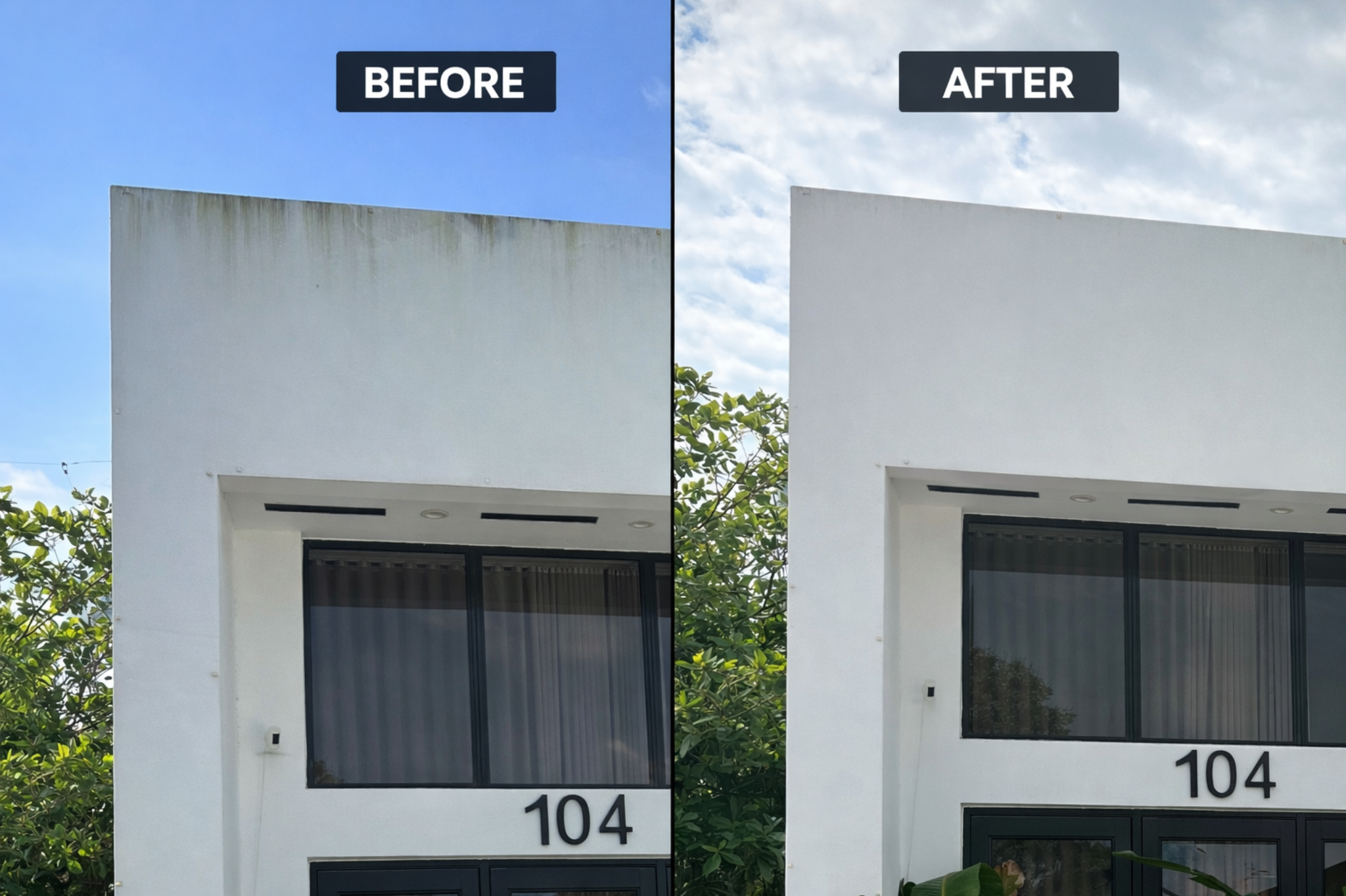 Before and after results